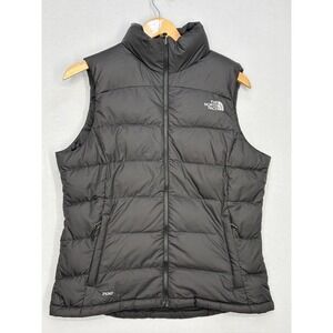 The North Face 700 Down Full Zip Puffer Vest Womens Black Zipper Pockets Medium